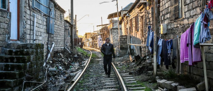 Bakının Keşlə ərazisində dəmir yolu ətfafındakı durum